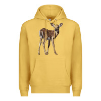 Antique Gold white tailed fawn deer Premium Hoodie - LillyAllenDesigns