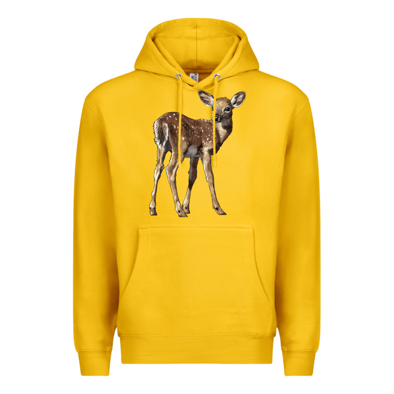 White Tailed Fawn Deer Premium Hoodie by LillyAllenDesigns | Teevron