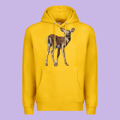 White Tailed Fawn Deer Premium Hoodie Designed By Lillyallendesigns
