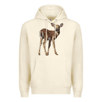 Sandshell white tailed fawn deer Premium Hoodie - LillyAllenDesigns