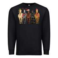 Black horses with christmas Premium Sweatshirt - MaliasSmallBusiness
