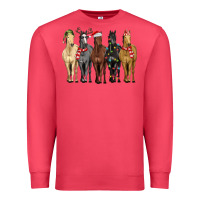 Cardinal horses with christmas Premium Sweatshirt - MaliasSmallBusiness