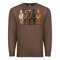 Chestnut horses with christmas Premium Sweatshirt - MaliasSmallBusiness