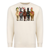 Sandshell horses with christmas Premium Sweatshirt - MaliasSmallBusiness