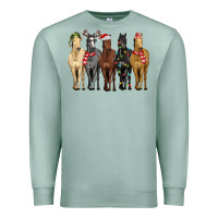 Seafoam horses with christmas Premium Sweatshirt - MaliasSmallBusiness