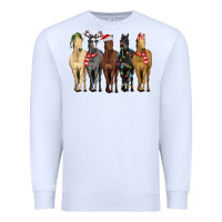 White horses with christmas Premium Sweatshirt - MaliasSmallBusiness