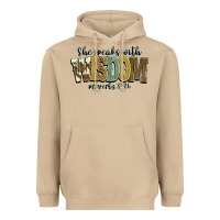 Mushroom she speaks with wisdom proverbs 31 26 Heavyweight Hoodie - NancyCooperArtShop
