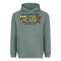 Sage she speaks with wisdom proverbs 31 26 Heavyweight Hoodie - NancyCooperArtShop