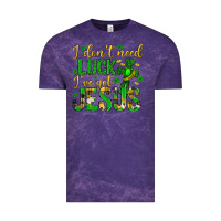 Cloud Purple i dont need luck ive got jesus st. patricks day Vintage Tee - Neo Western