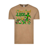 Vintage Coffee i dont need luck ive got jesus st. patricks day Vintage Tee - Neo Western