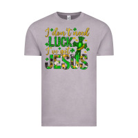 Vintage Zinc i dont need luck ive got jesus st. patricks day Vintage Tee - Neo Western