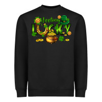 Black feeling lucky Heavyweight Sweatshirt - FaDigitalArtStudio