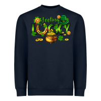 Navy feeling lucky Heavyweight Sweatshirt - FaDigitalArtStudio