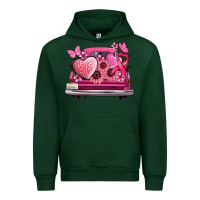 Forest Green cancer truck back view Urban Hoodie - NancyCooperArtShop