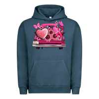 Pigment Midnight Navy cancer truck back view Urban Hoodie - NancyCooperArtShop