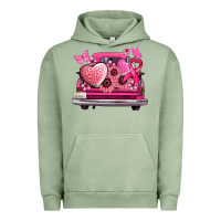 Pigment Oil Green cancer truck back view Urban Hoodie - NancyCooperArtShop