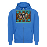 True Royal western baby cow turquoise gemstones  leopards Zipper Hoodie - BarkalooDesign