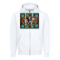 Western Baby Cow Turquoise Gemstones  Leopards Zipper Hoodie | Teevron