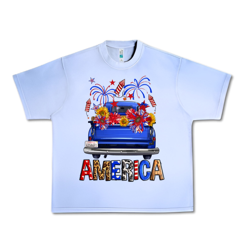 Western Fourth Of July America Truck Urban Heavy Tee by FaDigitalArtStudio | Teevron