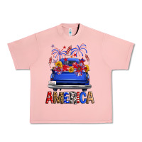 Salmon western fourth of july america truck Urban Heavy Tee - FaDigitalArtStudio