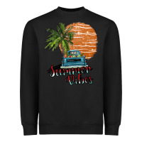 Black summer vibes Heavyweight Sweatshirt - SublimationCraftShop