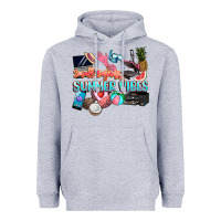 Heather Grey small businesses summer vibe Heavyweight Hoodie - NancyCooperArtShop