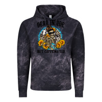 Cloud Black dead inside but caffeinated Vintage Hoodie - Zillion Design Studio