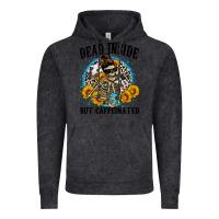Vintage Black dead inside but caffeinated Vintage Hoodie - Zillion Design Studio