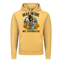 Vintage Mustard dead inside but caffeinated Vintage Hoodie - Zillion Design Studio
