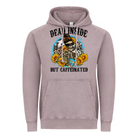 Vintage Zinc dead inside but caffeinated Vintage Hoodie - Zillion Design Studio