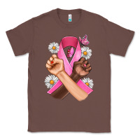 Chestnut Breast Cancer Fist Daisy Butterfly Classic Tee - Artiststas