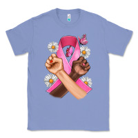 Colony Blue Breast Cancer Fist Daisy Butterfly Classic Tee - Artiststas
