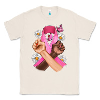 Natural Breast Cancer Fist Daisy Butterfly Classic Tee - Artiststas