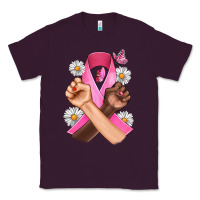 Plum Breast Cancer Fist Daisy Butterfly Classic Tee - Artiststas