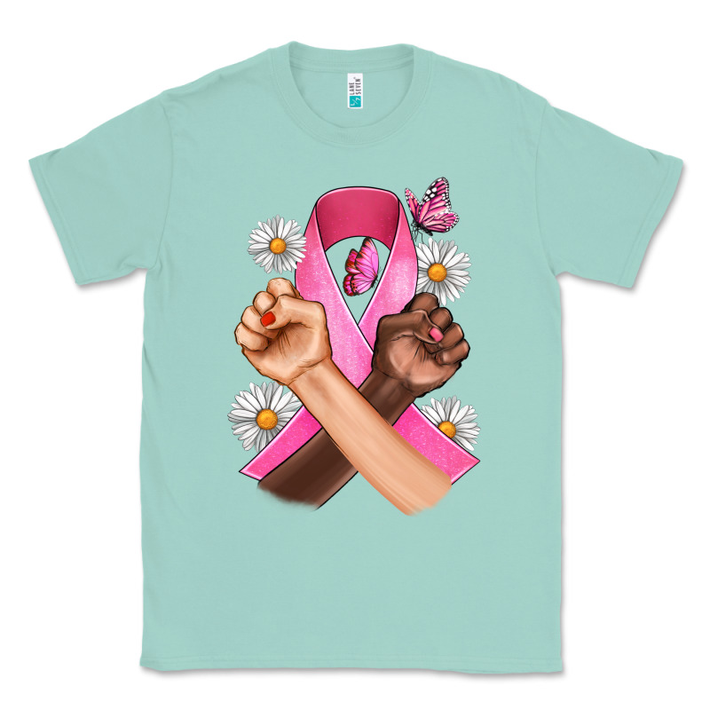 Breast Cancer Fist Daisy Butterfly Classic Tee by Artiststas | Teevron