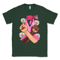Sports Green Breast Cancer Fist Daisy Butterfly Classic Tee - Artiststas