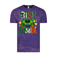 Cloud Purple irish i was gamer st. patricks day Vintage Tee - Neo Western