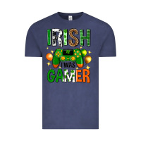 Vintage Denim irish i was gamer st. patricks day Vintage Tee - Neo Western