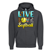 Smoke live love softball Zipper Hoodie - LillyAllenDesigns