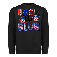 Black Back the blue 4th of july Heavyweight Sweatshirt - CowGirlArtShop