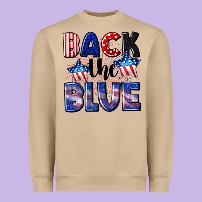 Back The Blue 4th Of July Heavyweight Sweatshirt Designed By Cowgirlartshop
