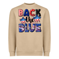 Mushroom Back the blue 4th of july Heavyweight Sweatshirt - CowGirlArtShop