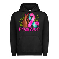 Pigment Black Previvor Breast Cancer Urban Hoodie - NancyCooperArtShop