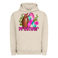 Pigment French Oak Previvor Breast Cancer Urban Hoodie - NancyCooperArtShop