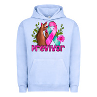 Pigment Grape Ice Previvor Breast Cancer Urban Hoodie - NancyCooperArtShop