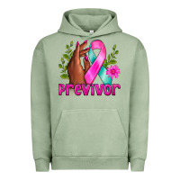 Pigment Oil Green Previvor Breast Cancer Urban Hoodie - NancyCooperArtShop