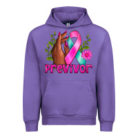 Tulip Previvor Breast Cancer Urban Hoodie - NancyCooperArtShop