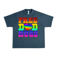Midnight Navy lgbtq free dad hugs Urban Heavy Tee - HRA Design Shop