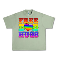 Oil Green lgbtq free dad hugs Urban Heavy Tee - HRA Design Shop