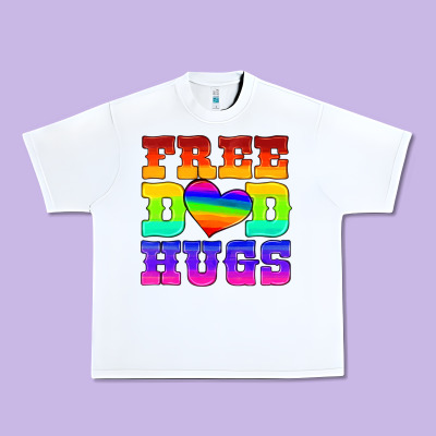 Lgbtq Free Dad Hugs Urban Heavy Tee Designed By Hra Design Shop